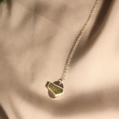 Green Field Necklace- Sterling Silver