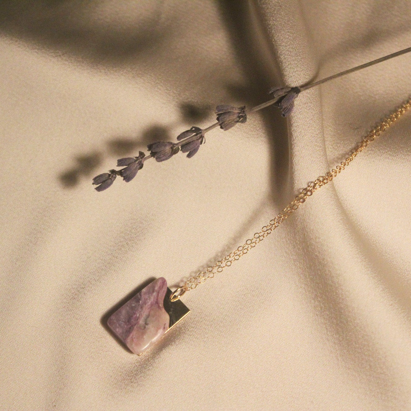 Lavender Necklace - 14K Gold-Filled