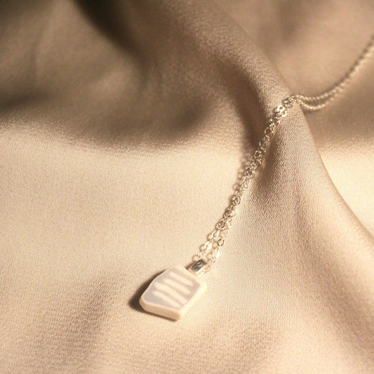 Linea Blue Necklace - Sterling Silver