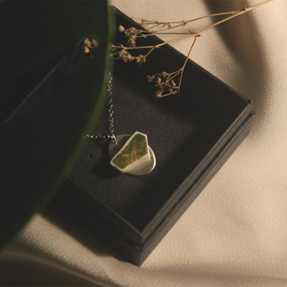 Green Field Necklace- Sterling Silver